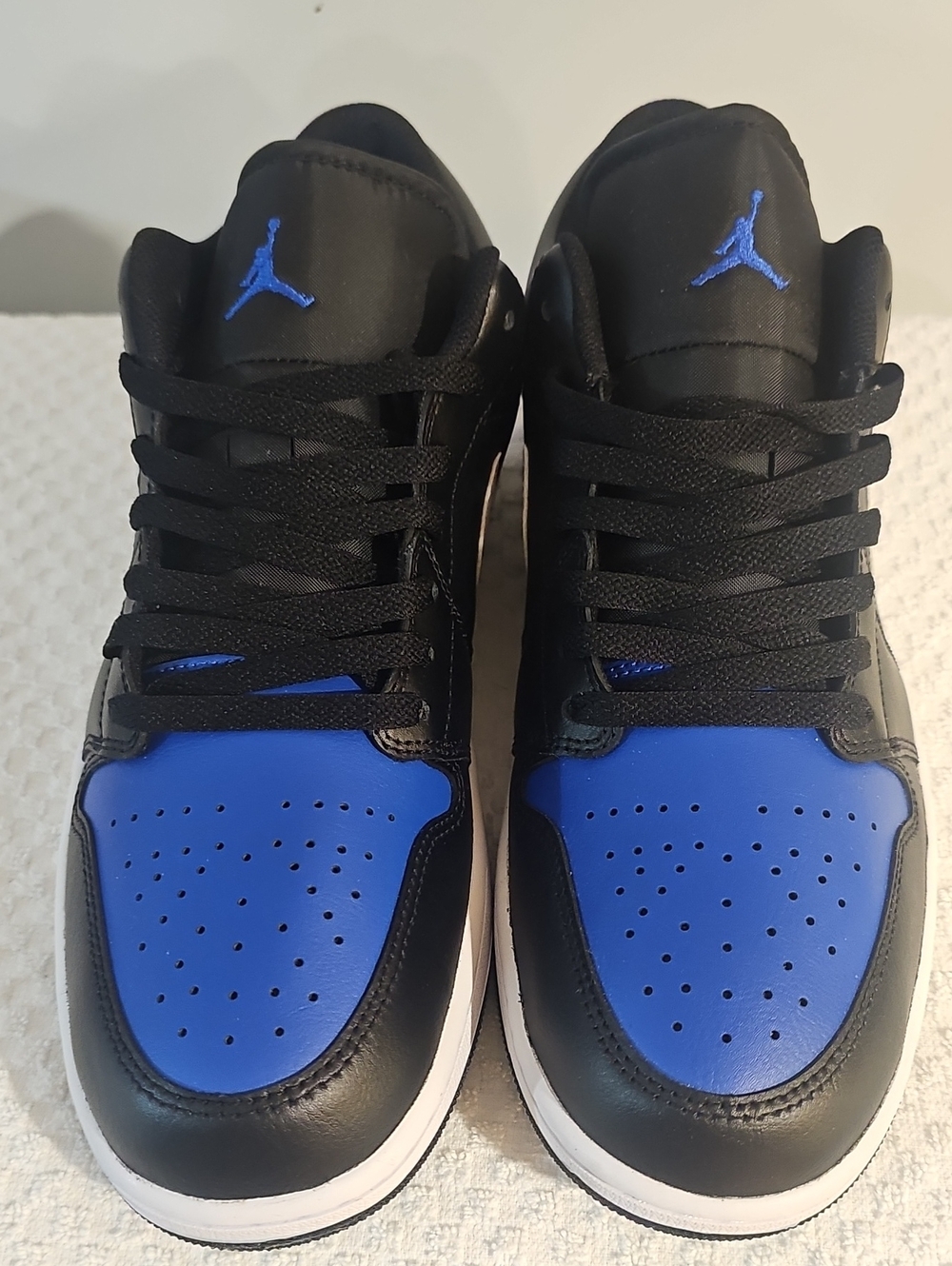 Jordan 1 Low Black/Royal Toe Size 12 Men's No Original Box